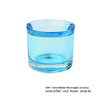 Teelichthalter Kerzenglas azur blau