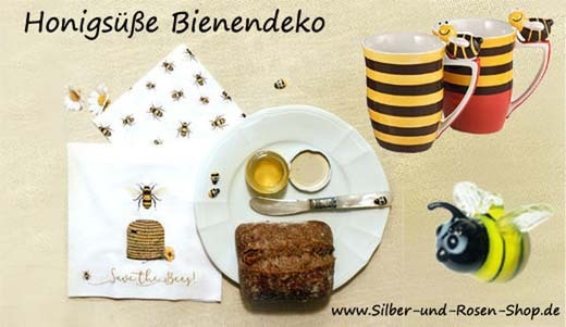 Tischdeko mit Bienen