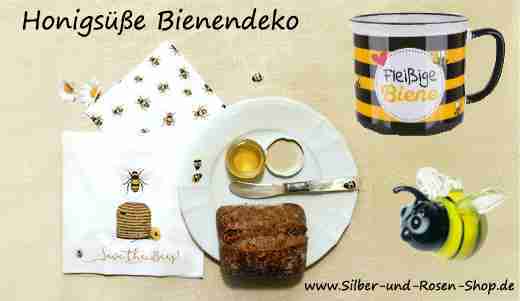 Tischdeko mit Bienen