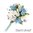 Kerzenkränzchen Hortensien blau weiß