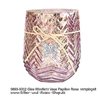 Glas Windlicht Vase Papillon rosa verspiegelt